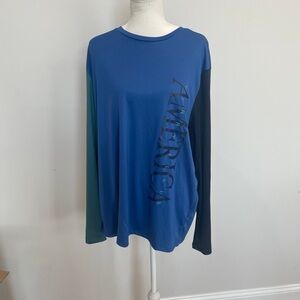 Perry Ellis Blue Long Sleeve Tee